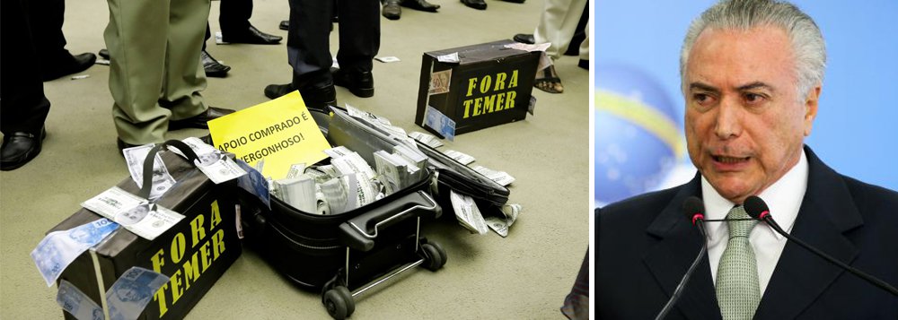 "O que Temer não explicou aos brasileiros foi o custo da operação abafa colocada em marcha para salvá-lo. As contas mais otimistas indicam a negociação de cerca de R$ 14 bilhões em recursos destinados aos parlamentares em troca de votos no plenário – cerca de R$ 10 bilhões foram usados para quitar dívidas dos ruralistas, que têm uma bancada forte e bastante organizada dentro do Congresso Nacional. A compra dos votos foi descarada, com ministros saindo de seus gabinetes para negociar recursos às claras, sem pudor nenhum e sob o cúmplice silêncio dos que outrora diziam lutar contra a corrupção", diz a senadora Gleisi Hoffmann (PT-PR)