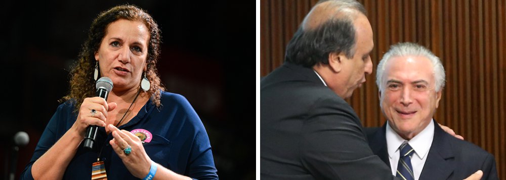 “O Rio foi quebrado por uma quadrilha. As investigações com provas sobre Sergio Cabral, ex-governador, mostram isso. Milhões e milhões desviados, sem nenhum pudor ou escrúpulo. E o pior, agora, o Rio se torna refém do governo Temer com a adesão ao ‘plano de salvação’”, critica a deputada Jandira Feghali (PDdoB-RJ)