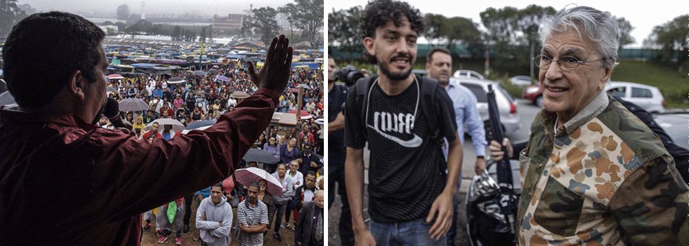 Líder do MTST (Movimento dos Trabalhadores Sem Teto), Guilherme Boulos, denunciou a ilegalidade da decisão da juíza Ida Inês Del Cid, da 2ª Vara da Fazenda Pública de São Bernardo do Campo, que proibiu a apresentação de Caetano Veloso no assentamento organizado pelo movimento em São Bernardo do Campo, na Grande São Paulo; antes, ele havia postado em seu Twitter um protesto contra a ação da Prefeitura, comandada pelo tucano Orlando Morando, de impedir a passagem dos equipamentos para que o show fosse montado; "Absurdo! Prefeito de São Bernardo do Campo está impedindo ilegalmente a entrada dos equipamentos para o show do Caetano na ocupação do MTST", disse
