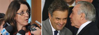 A jornalista Helena Chagas, do blog Os Divergentes, afirmou que a decisão do plenário do Senado que derrubou o afastamento do senador Aécio Neves (PSDB-MG) mostra que o Congresso Nacional "perdeu a vergonha" e passou a operar "claramente para salvar os seus"; "A aliança que salvou Aécio no plenário azul e deverá salvar Temer no plenário verde, tendo como protagonistas o PMDB e o PSDB, deverá produzir também normas legais destinadas a aliviar as punições aos acusados da Lava Jato. Estão em xeque dispositivos do Codigo Penal que tratam da prisão preventiva e da delação premiada, sem contar a articulação dos que ainda trabalham para separar mais claramente os crimes de propina e de caixa 2", diz 