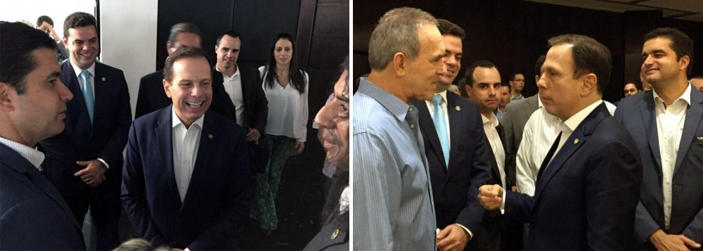 Cumprindo agenda como presidenciável, o prefeito de São Paulo, João Doria (PSDB), recebeu o título de cidadão honorário de Maceió concedido pela Câmara Municipal; com o forte esquema de segurança montado pela organização, o protesto de um grupo de manifestantes não foi sequer visto pelo mais novo cidadão maceioense; até mesmo os tucanos alagoanos avaliaram, do ponto de vista político, que o PSDB tem outros bons nomes que podem ser candidatos em 2018