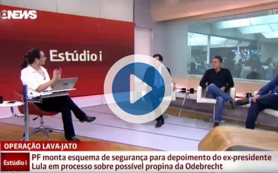 A jornalista Maria Beltrão comandava ontem, na GloboNews, programa que abordava o depoimento do ex-presidente Luiz Inácio Lula da Silva ao juiz federal Sérgio Moro; Ela perguntou então ao professor de Direito Constitucional da UFF, Guilherme Peña, o que faltava no processo; o professor respondeu: "As provas agora, né, que é o próprio interrogatório dele"