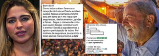 A médica Adriana Sousa e o movimento de Direita do Piauí organizarão protestos 'surpresa' durante a passagem do ex-presidente Lula pelo estado; o petista chega nesta sexta-feira (1); ligada à direita, Adriana Sousa integra o movimento conservador 'Vem Pra Rua' e citou uma lista de contribuição financeira com nomes de antipetistas que estariam financiando os futuros tumultos; a meta é alcançar o valor de R$ 4 mil para arcar com custos de deslocamento, segurança, entre outras despesas