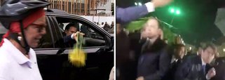 Em resposta à reclamação do prefeito de São Paulo contra "uma minoria autoritária" que, segundo ele, tentou agredi-lo em Salvador, uma internauta respondeu: Te deram flor e jogou fora. Então a gte deu ovo e se n gostar a gte dará xixi, cocô e o q mais vc merecer. A Bahia n suporta vc!"