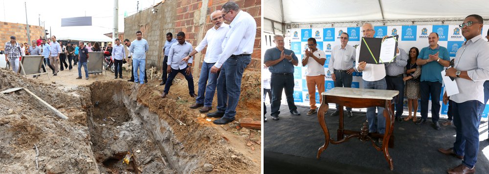 Prefeito de Aracaju, Edvaldo Nogueira assinou ordem de serviço para a realização das obras complementares do bairro Coqueiral, na Zona Norte; investimento de R$ 6,1 milhões beneficiará diretamente 23 ruas da comunidade; previsão é que as obras sejam concluídas em até oito meses; serão executados serviços de terraplenagem, contenção, drenagem pluvial, pavimentação, esgotamento sanitário, sistema de abastecimento de água e execução de passeios