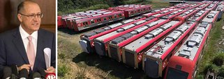 Enquanto a população de São Paulo lida com a superlotação, atrasos e falhas constantes na malha ferroviária, mais de 80 vagões novinhos (o equivalente a dez composições inteiras) estão tomando poeira, sol e chuva no meio do mato em um terreno em Hortolândia; o motivo alegado para esse cenário é um gargalo na estrutura de testes obrigatórios dos novos trens antes de entrarem em circulação na rede sob a administração do governo de Geraldo Alckmin (PSDB)