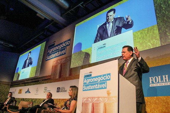 O governador Marconi Perillo, presidente do Fórum de Governadores do Brasil Central, participou na manhã desta quinta-feira (14) do Fórum do Agronegócio Sustentável, na capital paulista; o goiano defendeu com veemência uma reformulação da Lei Kandir, para que os estados tenham garantias de retorno em impostos sobre o que exportam