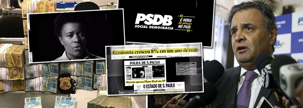 Presidente afastado do PSDB e um dos articuladores do golpe de 2016, o senador Aécio Neves disse que a legenda cometeu "equívocos"; declaração vem na esteira da propaganda partidária na televisão, com a mensagem "o PSDB errou"; "Na verdade, acho que é uma tentativa de reconexão do PSDB com a sociedade. Vamos aguardar o programa, vamos discutir ainda os textos que estão sendo propostos para o programa. Mas acho que é uma tentativa de comunicação de mostrar que além dos acertos, que nós tivemos e não foram poucos, certamente alguns equívocos o PSDB cometeu", comentou; PSDB tem boa parte da cúpula investigada pela Lava Jato; Aécio é investigado em nove inquéritos no STF e foi gravado pelo empresário Joesley Batista pedindo R$ 2 milhões em propina