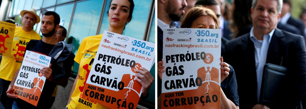 A Agência Nacional do Petróleo, Gás Natural e Biocombustíveis (ANP) retomou, hoje de manhã, os leilões de áreas para a exploração e produção de petróleo e gás natural, com a realização da 14ª Rodada de licitações; entre os 287 blocos desta rodada, a ANP oferece dez na Bacia de Campos, dos quais seis localizados total ou parcialmente no litoral do estado do Rio; grupos protestam contra os leilões
