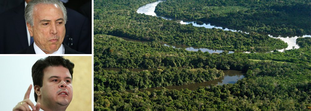 Segundo denúncia publicada pela BBC, o ministro Fernando Coelho Filho, filho do senador Fernando Bezerra (PSB-PE), um dos políticos mais encrencados na Lava Jato, antecipou a mineradoras do Canadá a extinção da reserva ambiental, num evento ocorrido há cinco meses; "em março, cinco meses antes do anúncio oficial do governo, o ministro de Minas e Energia, Fernando Coelho Filho, anunciou a empresários do país que a área de preservação amazônica seria extinta, e que sua exploração seria leiloada entre empresas privadas", aponta a BBC; decisão revoltou ambientalistas e demonstrou que Temer colocou até a Amazônia à venda