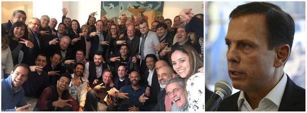 O prefeito de São Paulo, João Doria (PSDB), promoveu um banquete com 37 vereadores da cidade, com o objetivo de estreitar a relação com os parlamentares e, em consequência, garantir votos suficientes para aprovar projetos no Legislativo municipal. Cada convida recebeu uma taça de champanhe e tinha o direito de saborear diversas carnes, peixes e massas leves foram oferecidos aos parlamentares; este ano devem ser votados os projetos como a privatização do Complexo do Anhembi, que inclui o sambódromo, e a criação do fundo imobiliário, que venderá mais de mil imóveis da Prefeitura