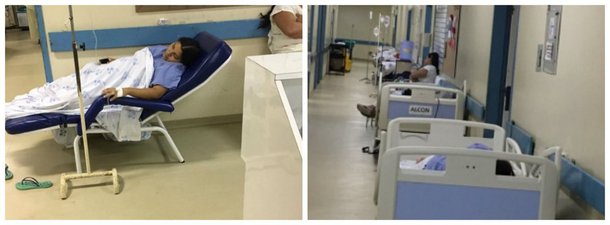 Superlotado, o Hospital Universitário Professor Alberto Antunes, em Maceió,  teve que abrigar gestantes em uma área que deveria funcionar apenas para triagem; o local tem capacidade para 15 leitos, mas está com 37; sem estrutura adequada, as gestantes também foram abrigadas em macas espalhadas pelos corredores da unidade de saúde