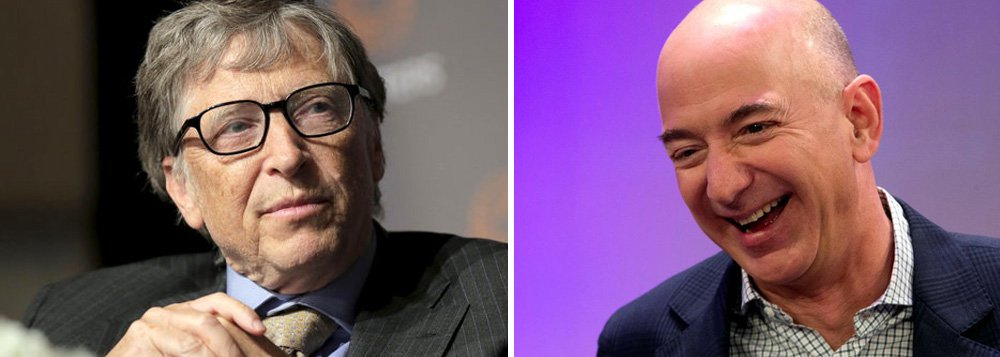 O CEO da Amazon, Jeff Bezos, superou Bill Gates e passa a ser a pessoa mais rica do mundo, com fortuna pela primeira vez acima de US$ 90 bilhões, de acordo com a Forbes. Na abertura de mercado nesta quinta-feira, Bezos acumulava patrimônio de US$ 90,5 bilhões, o que o coloca US$ 400 milhões à frente do fundador da Microsoft, Bill Gates