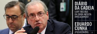 Órgão Especial do Tribunal de Justiça do Estado do Rio de Janeiro (TJRJ) decidiu, por unanimidade, negar provimento ao recurso impetrado pelo ex-deputado Eduardo Cunha (PMDB-RJ) contra a divulgação do livro Diário da Cadeia - com trechos da obra inédita Impeachment; autor do livro, Ricardo Lísias, usou como pseudônimo o nome de Eduardo Cunha; "Em uma análise preliminar, conclui-se que não houve anonimato, vedado pela Constituição Federal, e sim a utilização de um pseudônimo em uma obra ficcional", diz o voto do relator do processo, desembargador Nagib Slaibi