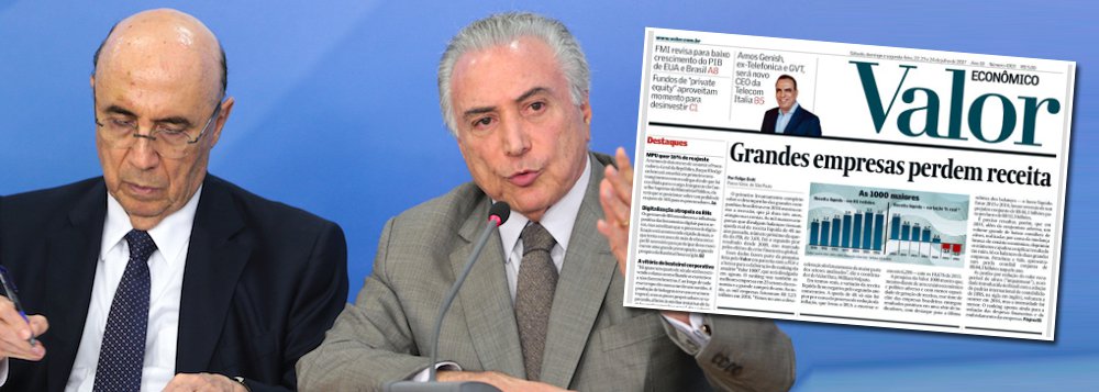 Embora setores do empresariado tenham apoiado o golpe parlamentar de 2016, o resultado foi desastroso para o capital; levantamento feito pelo jornal Valor Econômico junto às mil maiores empresas, revela uma queda de 4% no faturamento dessas companhias, no pior resultado desde 2009; gestão de Henrique Meirelles na Fazenda tem-se mostrado incapaz de religar os motores do crescimento; além disso, a depressão econômica derrubou as receitas orçamentárias, levando ao recente tarifaço nos combustíveis, que tiveram o maior aumento em 13 anos – o que deve pressionar ainda mais os resultados das empresas nacionais