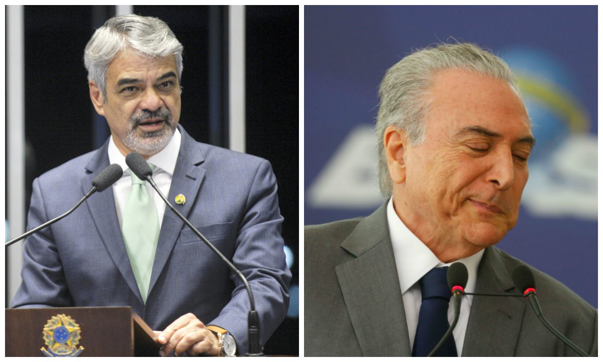 Senador Humberto Costa (PT-PE) e Michel Temer (PMDB)