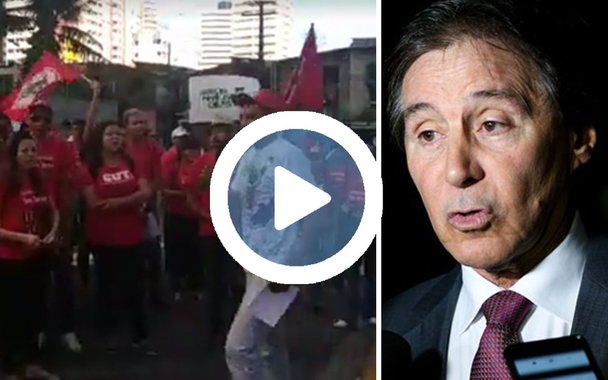 Grupo formado por cerca de 200 pessoas ligadas ao Movimento dos Trabalhadores Rurais Sem-Terra, Levante Popular da Juventude e Movimento dos Atingidos por Barragens promoveram um escracho em frente à casa do presidente do Senado, Eunício Oliveira (PMDB-CE); objetivo, segundo eles,é denunciar os parlamentares que tem ajudado "a aprovar as medidas do Governo Temer, como a Reforma Trabalhista e Previdenciária, que têm prejudicado a população brasileira"