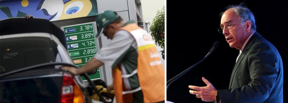 Com a economia patinando sob o governo de Michel Temer, o brasileiro vai novamente pagar mais pela gasolina e óleo diesel; a Petrobras, presidida por Pedro Parente, anunciou nesta segunda-feira (21) a elevação em 2,3% preço do diesel e em 3,3% da gasolina para as refinarias; os preços serão válidos a partir de 22 de agosto, segundo informação da companhia 