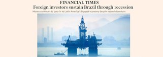 Jornal britânico Financial Times traz reportagem com uma foto de plataforma da Petrobras, onde diz: "Investidores estrangeiros sustentam o Brasil a atravessar recessão"; FT destaca que parte dos supostos investimentos é empréstimo das empresas para as suas próprias subsidiárias no país,"efetivamente negócios cambiais que visam tirar proveito das altas taxas de juros do Brasil"; "É o Brasil na xepa, apregoado por senhores muito distintos, em ternos de Miami, que, em nome da moralidade, praticam o ato mais imoral para alguém: trair seu próprio país", comentou o jornalista Fernando Brito, do Tijolaço 