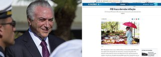 Reportagem do jornal dos Marinho, que já abandonou Temer e criticou o TSE por ter livrado o peemedebista da cassação, afirma que o "PIB fraco derruba inflação"