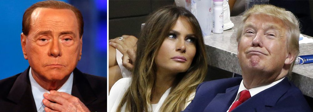 O ex-primeiro-ministro italiano Silvio Berlusconi, que se retrata como um conquistador, disse nesta sexta-feira que o que mais gosta sobre o presidente dos Estados Unidos, Donald Trump, é a mulher dele, Melania; "No que se refere a Trump, eu posso dizer, que como muitos homens e mulheres, eu gosto da Melania. Pela sua beleza, seu estilo e também pelo seu charme"