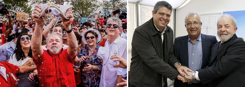 Ex-presidente viajará aos Estados da região em agosto; elaboração da agenda tem a contribuição de um nordestino, o ex-deputado Márcio Macêdo, vice-presidente nacional do PT; primeira articulação foi o encontro entre Lula e o governador de Sergipe, Jackson Barreto (PMDB); ao governador, o ex-presidente pediu para que dispute o Senado e defendeu a união das forças progressistas em torno de um projeto capaz de tirar o Brasil da crise; "Lula avalia que um governo progressista irá necessitar mais do que nunca de um Congresso Nacional que apoie as decisões que beneficiem o povo", diz Jackson; vice-presidente do PT diz que "ganhando a eleição, o ex-presidente vai construir a unidade nacional"