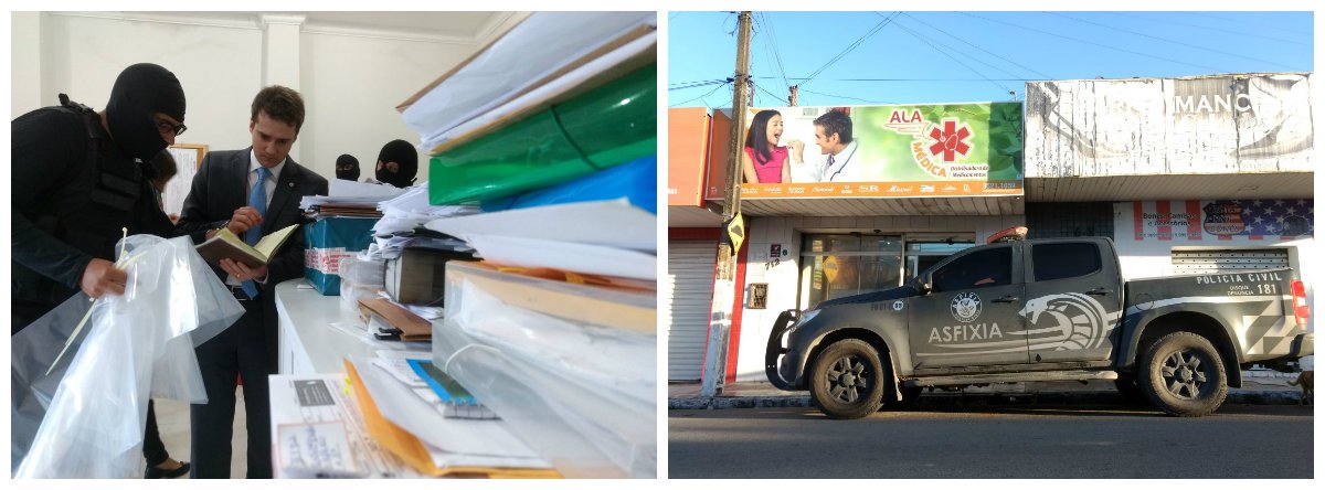O Grupo Estadual de Combate às Organizações Criminosas (Gecoc) do Ministério Público Estadual de Alagoas (MPE/AL) desencadeou uma operação para desbaratar um esquema de desvio de recursos na área da saúde; sete mandados de busca e apreensão foram cumpridos na sede de três prefeituras, em residências e em uma empresa; segundo o MPE, medicamentos para enfermos de baixa renda eram falsamente adquiridos pelas prefeituras; operação ganhou o nome de "Sepse", que significa infecção generalizada