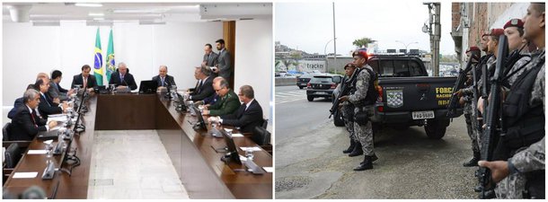Governo federal autorizou o envio de 800 policiais para reforçar a segurança no Rio de Janeiro; até o fim de julho, chegarão no estado 380 homens da Polícia Rodoviária Federal (PRF) para ampliar a fiscalização nas rodovias de acesso ao Rio e mais 420 militares da Força Nacional de Segurança; o novo contingente se juntará a outros 200 agentes da Força Nacional que já estão no estado, o que totalizará mil homens; os militares trabalharão no estado durante 18 meses em operações conjuntas com as forças locais de segurança.