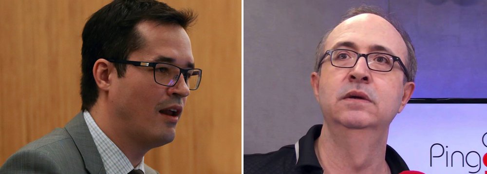 Procurador Deltan Dallagnol, coordenador da força-tarefa da Lava Jato, classificou como "maldosas" e "surreais" as afirmações do jornalista Reinaldo Azevedo de ele teria ingressado no Ministério Público Federal em descumprimento à legislação; "As insinuações surreais, maldosas, irresponsáveis e sem qualquer base na realidade só podem ser compreendidas como mais uma tentativa leviana do jornalista Reinaldo Azevedo de atingir a credibilidade das investigações por meio do ataque à reputação de um dos procuradores que atuam na Lava Jato, como já fez em outras oportunidades", disse Deltan