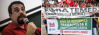 Pela saída do governo Temer e suas reformas que destroem direitos, pela realização de eleições diretas que resgatem "a soberania do voto popular", e contra a "condenação política" do ex-presidente Lula, o coordenador do MTST, Guilherme Boulos, convoca a população a participar das mobilizações que ocorrerão em São Paulo, e em diversas capitais do país, nesta quinta-feira (20); "A condenação do Lula, na medida em que foi uma condenação sem provas, na medida em que, desde o princípio, o processo foi conduzido com presunção de culpa, de maneira viciada, foi uma condenação política, e não jurídica", afirmou; em São Paulo, a manifestação terá concentração às 17h, em frente ao Masp