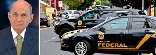"É engraçado, nós e outras emissoras de comunicação, enviamos nossas equipes para a porta da Policia Federal em vários horários para tentarmos sair atras dos carros (da PF) e é difícil!. As vezes saem 4 ou 5 carros...como saber onde vão? Qual carro seguir? Mas o engraçado, é SEMPRE que chegamos lá, onde tem notícia, a equipe da Globo já está lá, invariavelmente", disse, nesta manhã, o jornalista Ricardo Boechat, da Band