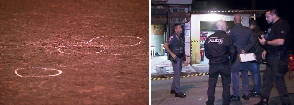 Cinco pessoas foram assassinadas na madrugada em uma chacina em Guarulhos, na Grande São Paulo; as vítimas, uma mulher e quatro homens, estavam dentro de um bar quando os suspeitos chegaram a pé ao local e efetuaram vários disparos em direção às vítima; além dos cinco mortos, três pessoas ficaram feridas