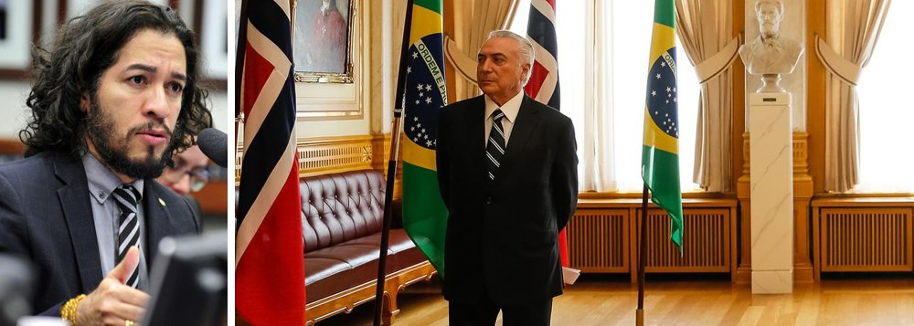 Deputado Jean Wyllys (Psol-RJ) listou as gafes internacionais de Michel Temer e os prejuízos que sua viagem rendeu ao Brasil, como corte no fundo norueguês contra o desmatamento e o veto à carne brasileira; "Se essa programação não pode ser considerada um fiasco, será difícil encontrar algo que mereça o adjetivo. Que vergonha!"