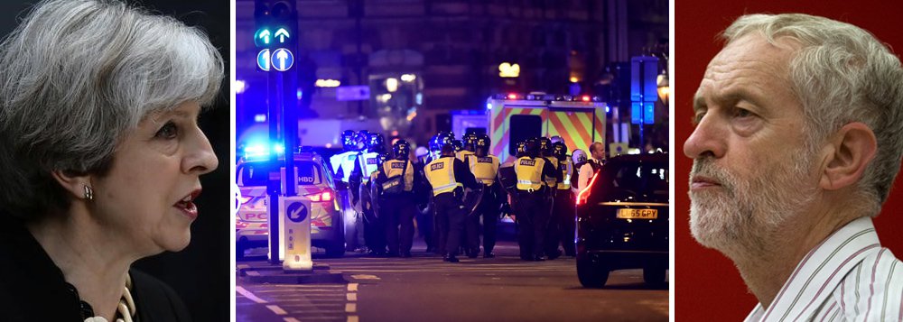 Enquanto a primeira-ministra conservadora Theresa May fala em restringir liberdades civis e controlar a internet para tornar mais seguro o povo britânico, após os mais recentes ataques terroristas, seu adversário trabalhista Jeremy Corbyn afirma que a democracia não deve ser sacrificada em nome do combate ao terror; nesta quinta-feira, os ingleses definem seu futuro numa eleição que lançará luzes sobre o futuro da democracia no Ocidente