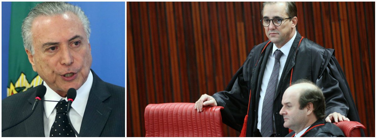 Michel Temer disse que a decisão do Tribunal Superior Eleitoral (TSE) de não cassar a chapa Dilma-Temer, eleita em 2014, foi tomada "de modo independente", após um debate onde, de forma "plena e absoluta", prevaleceu "a Justiça"; dos quatro votos que teve, Temer contou com dois ministros que ele próprio nomeou e com o amigo Gilmar Mendes, que, na prática, agiu como seu advogado de defesa