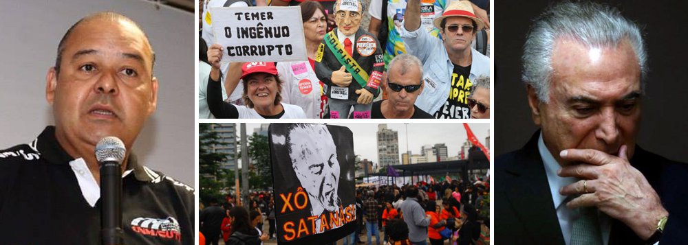 Presidente da Central Única dos Trabalhadores (CUT), Vagner Freitas, diz que o tarifaço sobre os combustíveis, mesmo após a aprovação da PEC do fim do mundo, é um reflexo da desconfiança internacional a um país governado por um presidente denunciado por corrupção; "O Temer está aumentando imposto porque ninguém quer investir no Brasil com um presidente denunciado, que não tem representatividade", afirmou