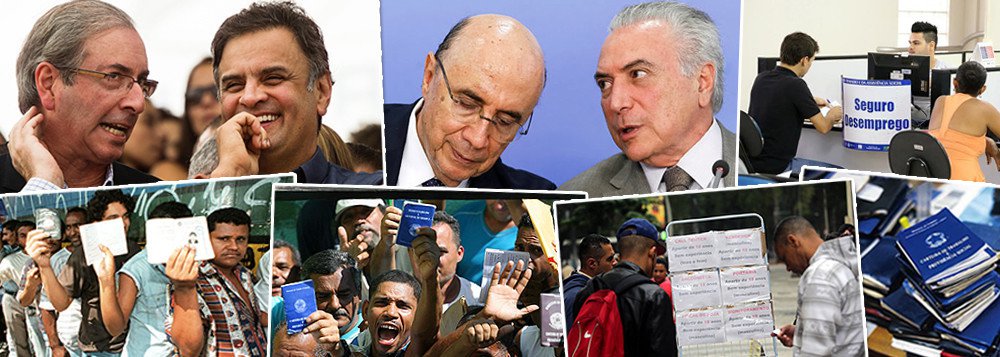 IBGE mostrou nesta quarta-feira, 31, mais uma radiografia do desastre para a economia do País que foi o golpe parlamentar protagonizado por Michel Temer, Aécio Neves e Eduardo Cunha; a taxa de desemprego no Brasil ficou em 13,6% nos três meses até abril, ficando 1 ponto percentual do trimestre anterior; população desocupada, 14 milhões de pessoas, cresceu 8,7 % em relação ao observado entre novembro de 2016 e janeiro de 2017, 12,9 milhões de pessoas, um acréscimo de 1,1 milhão de pessoas não ocupadas na procura por trabalho