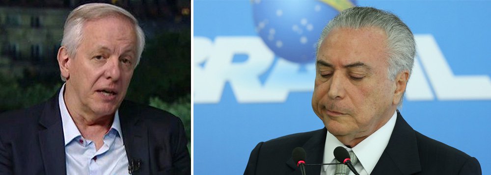 Jornalista e narrador esportivo Milton Leite, do SporTV, diz que sob o comando de Michel Temer, o Brasil é governado por uma quadrilha; "Porque não houve crime para o impeachment. Acho que estamos vivendo uma fase lamentável. A gente tem uma quadrilha no poder. Tem reformas absurdas sendo feitas para tirar direitos trabalhistas, de Previdência. Estamos vivendo um dos piores momentos da história porque, diferentemente da ditadura, que foi militar e violenta do ponto de vista físico, de constrangimento e censura, agora estamos em um estado de exceção, praticamente com a permissão da Justiça”, analisa Leite, em entrevista ao UOL; ele diz ainda que Lula foi um dos maiores presidentes da história e critica o juiz Sérgio Moro