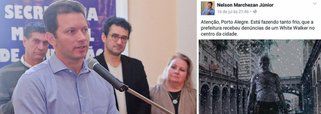 Nelson Marchezan Júnior (PSDB) postou em seu Facebook uma imagem de um "white walker" — zumbi que habita as regiões geladas na série Game of Thrones – no Viaduto da Borges, local no centro da cidade onde moradores de rua costumam a se abrigar para se proteger do frio; na mesma noite da postagem, morria um morador de rua por conta da queda das temperaturas