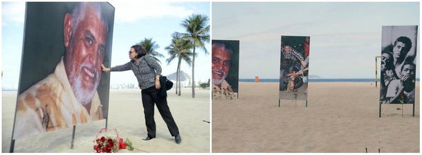 Oito painéis com fotos do jornalista Tim Lopes foram instalados na praia de Copacabana, na altura da Avenida Princesa Isabel, e de outros profissionais da imprensa, mortos ou agredidos no exercício da profissão; também foi colocada no local uma lista com os nomes de 37 profissionais da imprensa mortos no país desde 2002; o ato, feito pela organização não governamental (ONG) Rio de Paz, marca os 15 anos do assassinato de Tim, aos 51 anos, em junho de 2002, na Vila Cruzeiro, na Penha, zona norte da cidade, quando fazia reportagem sobre a exploração sexual de adolescentes em bailes funk, promovidos por traficantes da região