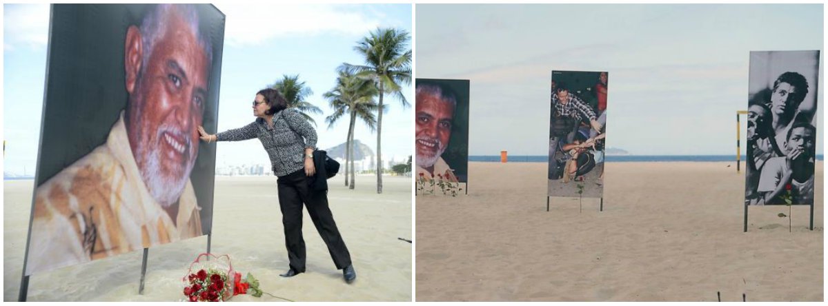 Oito painéis com fotos do jornalista Tim Lopes foram instalados na praia de Copacabana, na altura da Avenida Princesa Isabel, e de outros profissionais da imprensa, mortos ou agredidos no exercício da profissão; também foi colocada no local uma lista com os nomes de 37 profissionais da imprensa mortos no país desde 2002; o ato, feito pela organização não governamental (ONG) Rio de Paz, marca os 15 anos do assassinato de Tim, aos 51 anos, em junho de 2002, na Vila Cruzeiro, na Penha, zona norte da cidade, quando fazia reportagem sobre a exploração sexual de adolescentes em bailes funk, promovidos por traficantes da região