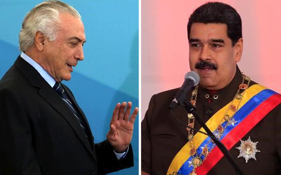 Afinal, quem é o ilegítimo? E o legítimo? Temer que entrou no Palácio do Planalto sem eleição e é rejeitado por 95% dos brasileiros? Ou Maduro que neste domingo realizará mais uma eleição?