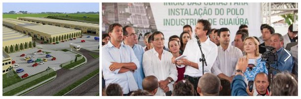 O Pólo Químico Industrial da Guaiuba é uma parceria do Governo do Estado, Sindicato das Indústrias Químicas, Farmacêuticas e da Destilação e Refinação de Petróleo no Estado do Ceará (Sindquímica-CE) e Prefeitura de Guaiuba. O Governo está investindo cerca R4 10,8 milhões em obras de infraestrutura. O grupo Brilux deve investir aproximadamente R$ 56 milhões na instalação da nova fábrica, para produção de água sanitária, amaciante e lava-louça com expectativa de comercializar 3,9 milhões de caixas por ano. Além do parque fabril, a estrutura contemplará um centro logístico responsável por movimentar produtos fabricados no Ceará e  em Pernambuco