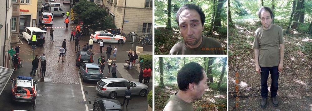 A polícia da Suíça descartou nesta segunda-feira que o ataque com uma motosserra que deixou cinco pessoas feridas na cidade de Schaffhouse, perto da fronteira com a Alemanha, tenha sido um ato terrorista; o ataque aconteceu no meio da manhã quando um homem portando uma motosserra entrou em um edifício de escritórios e atacou cinco pessoas; as autoridades já identificaram o agressor, que fugiu conduzindo um carro registrado no cantão de Grisones; o suspeito foi classificado como "perigoso" pela polícia