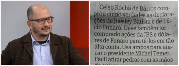 Sem ter como argumentar diante dos fatos que demonstram corrupção em seu governo, Temer e seus assessores resolveram confrontar diretamente os críticos; Em carta à Folha de S.Paulo, Márcio de Freitas, assessor especial de Comunicação do Palácio do Planalto, provoca o colunista Celso Rocha de Barros, ao dizer que ele "deve ter comprado ações da JBS e dólares de Funaro", uma vez que leva suas denúncias tão a sério