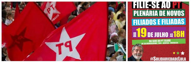 Os coletivos de juventude do PT Ceará estarão realizando, nesta quarta-feira (19), um evento conjunto para novos filiados, na sede do partido, na Av. da Universidade, 2189. O evento também marcará a solidariedade dos jovens petistas ao ex-presidente Lula. Na plenária também serão definidos os detalhes da participação dos jovens petistas no ato programado para o dia 20, na Praça da Bandeira