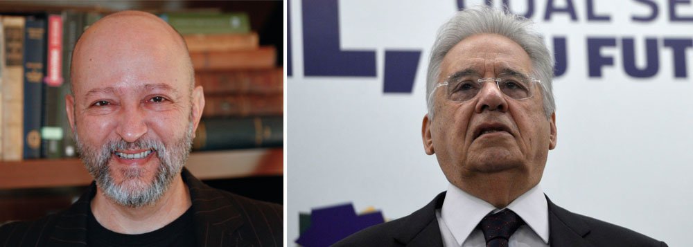 "Está difícil de entender", escreve o jornalista, para quem FHC "cobra espírito público e grandeza dos outros sem dizer nenhuma palavra sobre o correligionário Aécio Neves, com a estatura já rente ao chão"