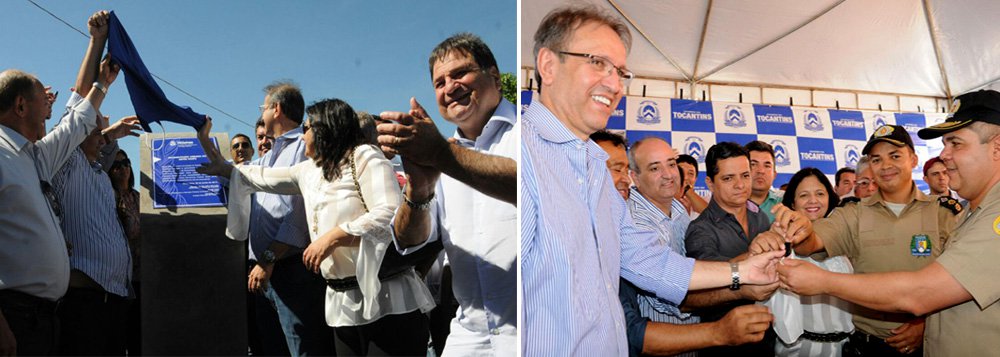 Governador Marcelo Miranda (PMDB) inaugurou nesta sexta-feira, 23, em Araguaína, diversas obras na área de infraestrutura urbana e Segurança Pública; acompanhado de vários líderes da região, como os deputados federais César Halum (PRB) e Lázaro Botelho (PP), os deputados estaduais Jorge Frederico (PSC), Valderez Castelo Branco (PP) e Elenil da Penha (PMDB), Marcelo inaugurou obras de pavimentação asfáltica, drenagem superficial e sinalização viária no Setor Itaipu, além de entregar 18 viaturas, sendo 14 novas e quatro substituições, à Polícia Militar; "Saio daqui satisfeito. Vamos continuar trabalhando para garantir que a população tocantinense tenha mais qualidade de vida. Vamos continuar a desenvolver políticas públicas no Estado", ressaltou Marcelo
