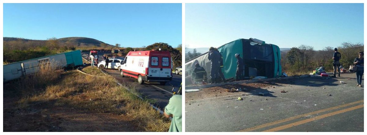 Acidente de ônibus em Salinas (MG) deixa ao menos dez mortos .2
