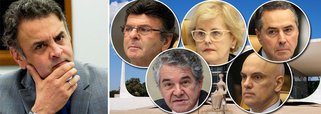 Primeira Turma do Supremo Tribunal Federal (STF) adiou nesta tarde o julgamento do pedido de prisão preventiva feita pela Procuradoria-Geral da República (PGR) contra o senador afastado Aécio Neves (PSDB-MG); decisão sobre a prisão do senador Aécio Neves, que não será tomada nesta terça, não tem nova data. Prazo depende do ministro relator, Marco Aurélio; antes do adiamento, os magistrados decidiram, por 3 votos a 2, converter a prisão preventiva de Andrea Neves, irmã de Aécio, em prisão domiciliar com uso de tornozeleira eletrônica. Também foram beneficiados pela decisão o primo de Aécio Frederico Pacheco e o ex-assessor do senador Zeze Perrella (PMDB-MG) Mendherson Souza Lima